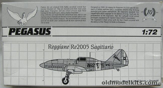 Pegasus 1/72 Reggiane Re-2005 Sagittario, 2014 plastic model kit